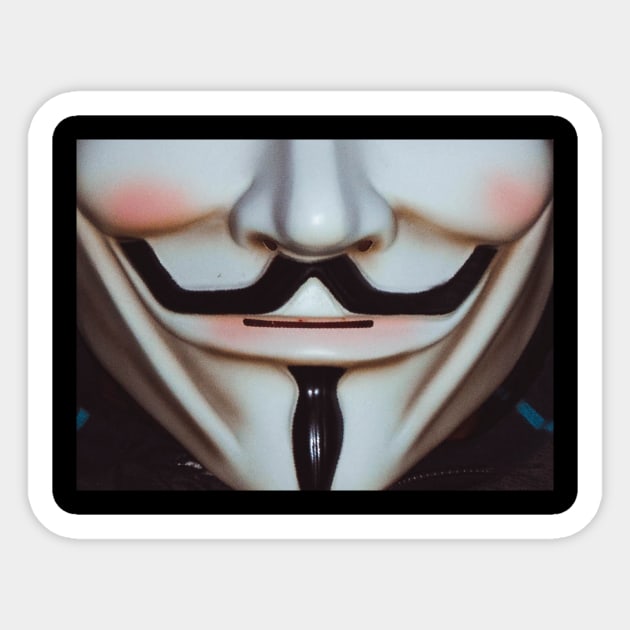 Funny smiling mouth mask Sticker by jack22